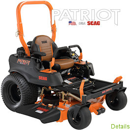 Scag Patriot Zero Turn Riding Lawnmower